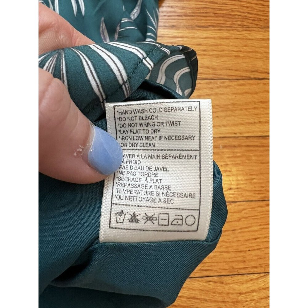 Revolve BB Dakota Wilder Romper In Cool Green Palm Leaf Tropical Women's Size 0 - Picture 7 of 8